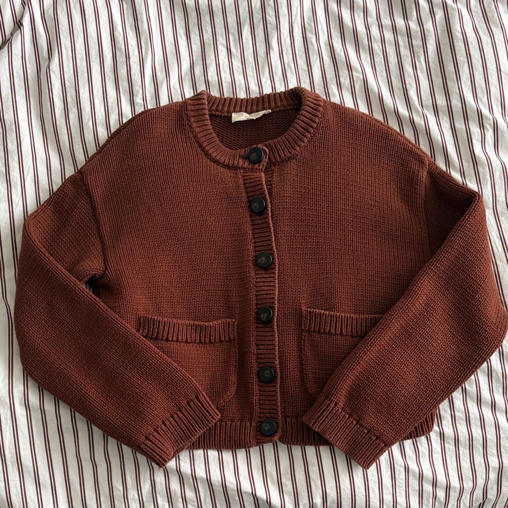 Sezane Titoun Cardigan in Chocolate/M - GUC